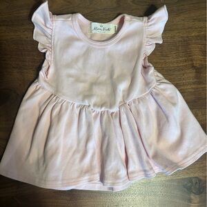 18-24 pink smocked top Charming Light Pink Ruffled Kids Blouse